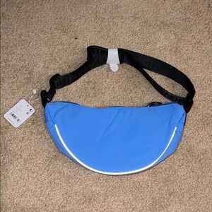 Free people movement nwt Blue Belt Bag with Black Strap